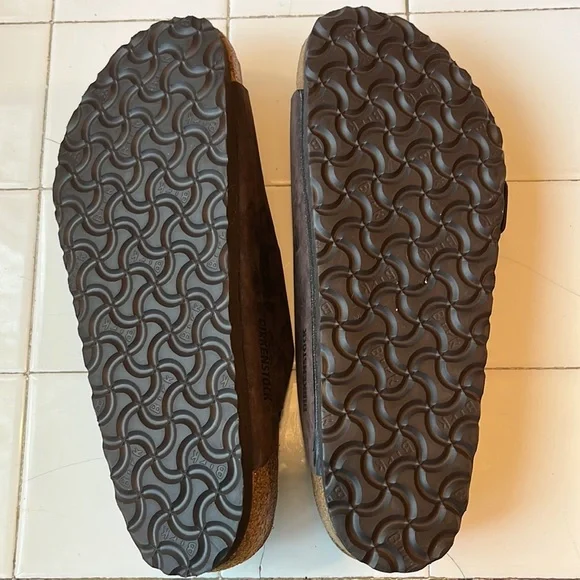 New Birkenstock Arizona Oiled Leather Brown Sandals Size 10 - Picture 5 of 12